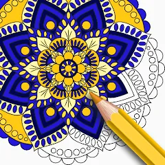Взломанная Mandala Coloring Book Game (Мандала Книга раскрасок  Игра)  [МОД Много денег] - последняя версия apk на Андроид