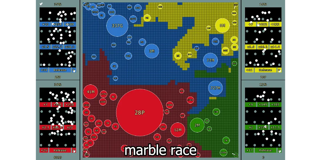 Marble Race and Territory War (Марбл Рейс и Территориальная Война)  [МОД Все открыто] Screenshot 1