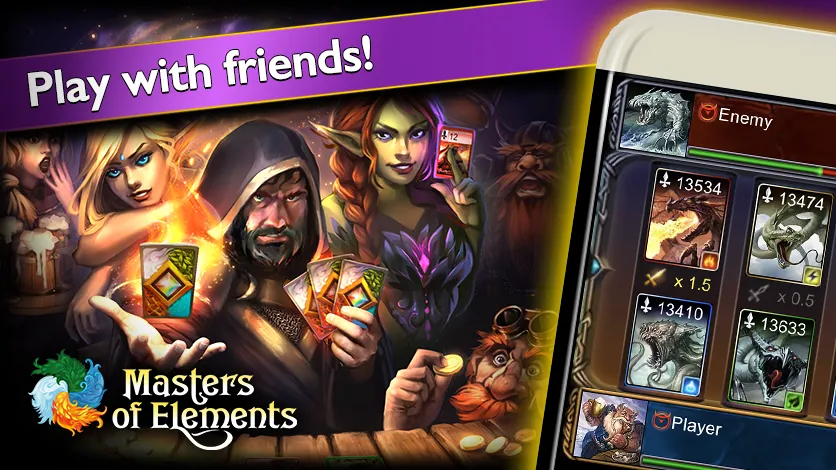 Masters of Elements－Online CCG  [МОД Меню] Screenshot 4