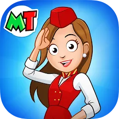 Скачать взломанную My Town Airport games for kids (Май Таун)  [МОД Menu] - стабильная версия apk на Андроид