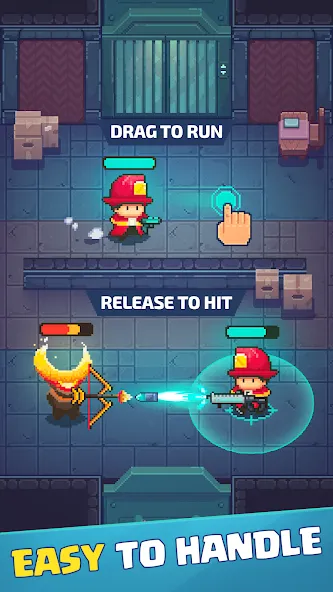 Firefighter: pixel shooter  [МОД Unlimited Money] Screenshot 2