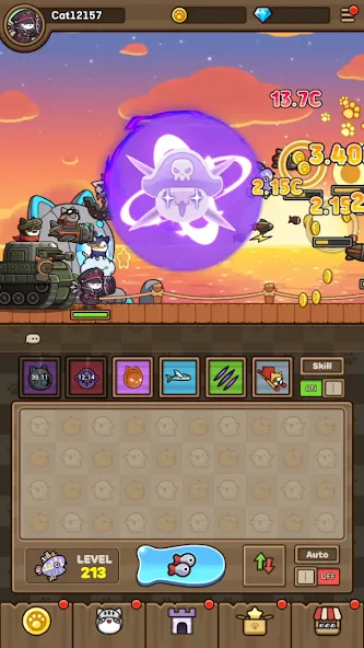 Cat Hero : Idle RPG (Кэт Хиро)  [МОД Много денег] Screenshot 3