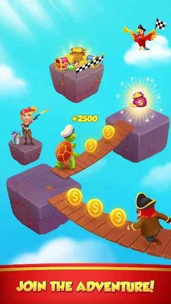 Coin Rush - Pirate GO! (Коин Раш)  [МОД Mega Pack] Screenshot 2