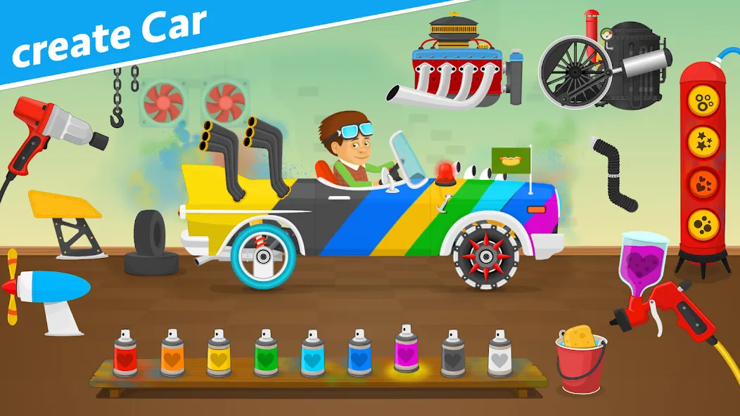 Racing car games for kids 2-5  [МОД Unlocked] Screenshot 2