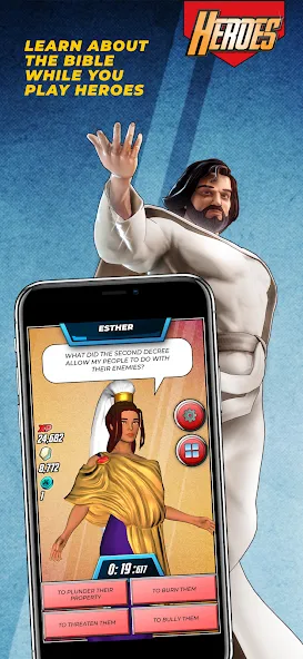 Bible Trivia Game: Heroes (Библейская игра викторина)  [МОД Много денег] Screenshot 2