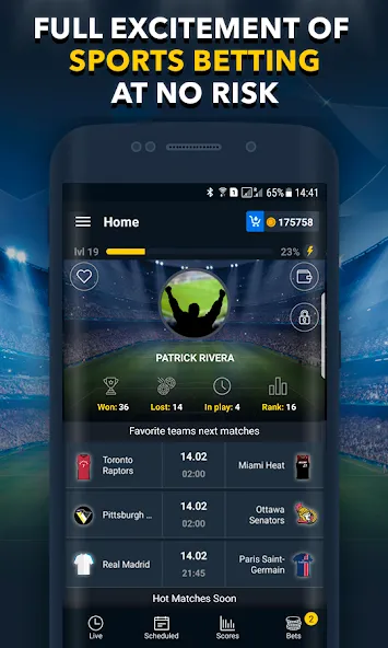 Sports Betting Game - BETUP  [МОД Unlimited Money] Screenshot 2