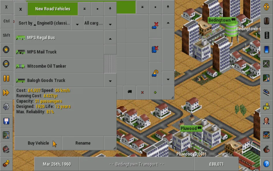 OpenTTD (Открой ТТД)  [МОД Бесконечные деньги] Screenshot 2