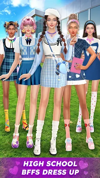 College Dress Up for Girls (Капель Макеовер)  [МОД Unlimited Money] Screenshot 1