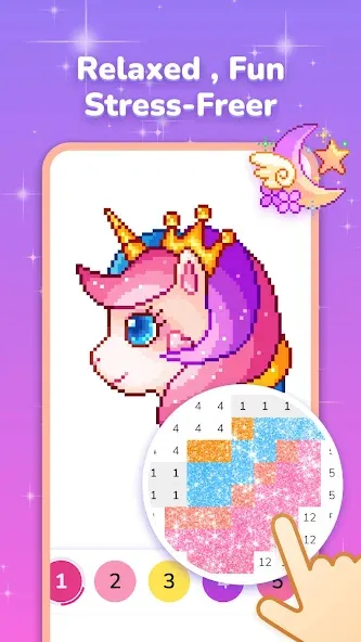 Pixel Coloring-Color by number  [МОД Меню] Screenshot 3