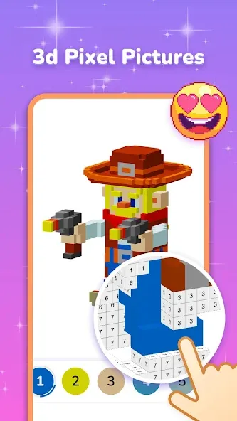 Pixel Coloring-Color by number  [МОД Меню] Screenshot 4