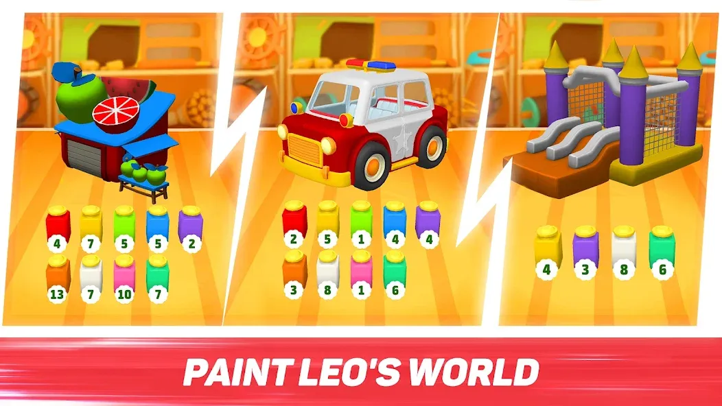 Leo Runner: car games for kids  [МОД Бесконечные монеты] Screenshot 3