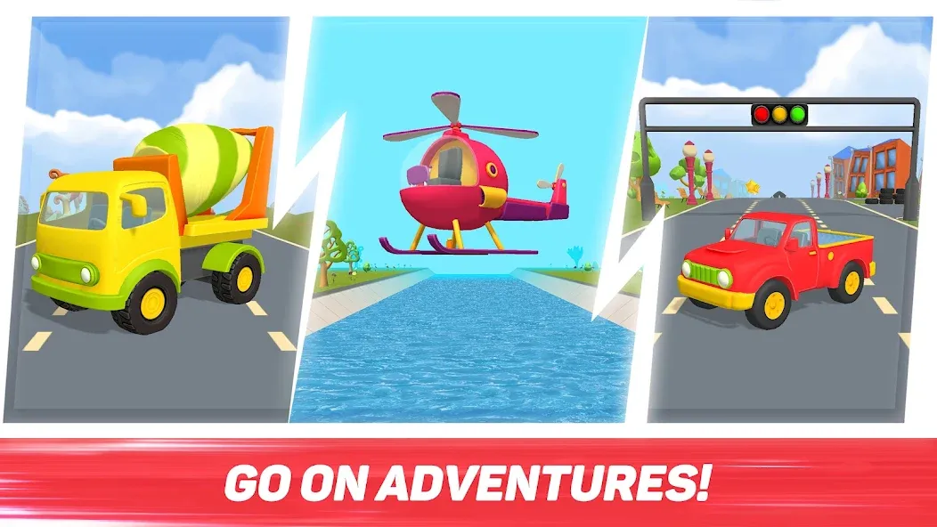 Leo Runner: car games for kids  [МОД Бесконечные монеты] Screenshot 4