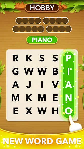 Word Heaps Search - Word Games (Ворд Хипс Срч)  [МОД Бесконечные монеты] Screenshot 1