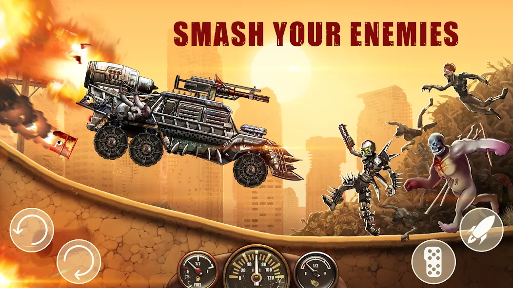 Zombie Hill Racing: Earn Climb (Зомби Хилл Рейсинг)  [МОД Все открыто] Screenshot 3