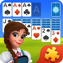 Скачать взломанную Solitaire Jigsaw Puzzle (Солитер Пазл)  [МОД Unlocked] - стабильная версия apk на Андроид