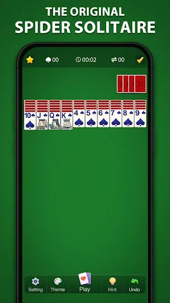 Spider Solitaire Classic  [МОД Много денег] Screenshot 1