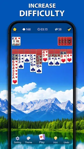 Spider Solitaire Classic  [МОД Много денег] Screenshot 3