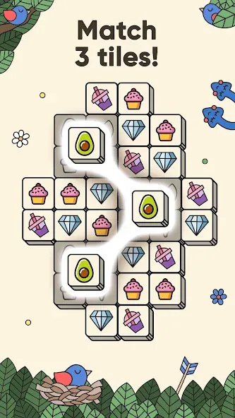 3 Tiles - Tile Matching Games (Тайлс)  [МОД Много денег] Screenshot 1