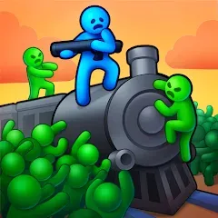 Взломанная Train Defense: Zombie Game (Трейн Дефенс)  [МОД Меню] - последняя версия apk на Андроид