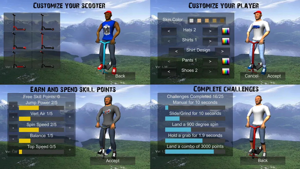 Scooter Freestyle Extreme 3D (Скутер Фристайл Экстрим 3D)  [МОД Menu] Screenshot 5