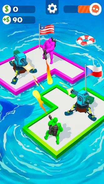 War of Rafts: Crazy Sea Battle (Война плотов)  [МОД Бесконечные деньги] Screenshot 4