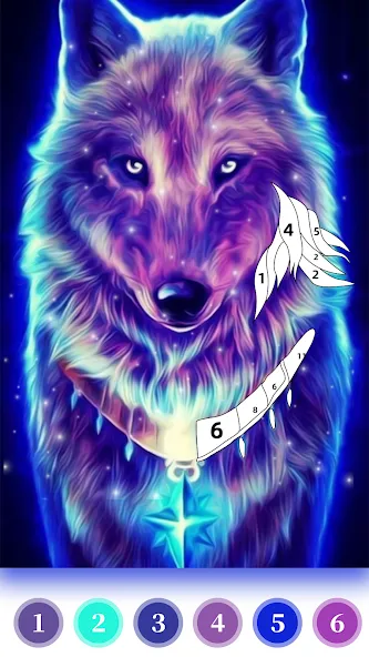 Wolf Coloring Book Color Game (Вульф Колоринг Бук Колор Гейм)  [МОД Бесконечные деньги] Screenshot 5