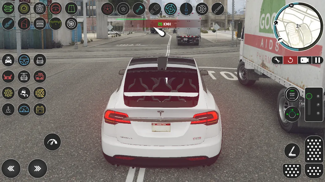 Electric Tesla Model X Driver (Электрический водитель   )  [МОД Menu] Screenshot 2